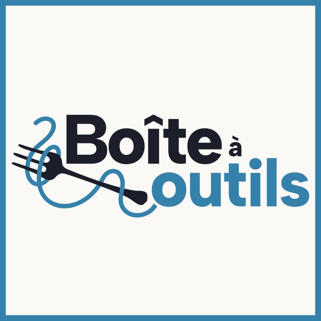 Design représentant la boîte à outils 2.0 du regroupement des popotes roulantes du Québec